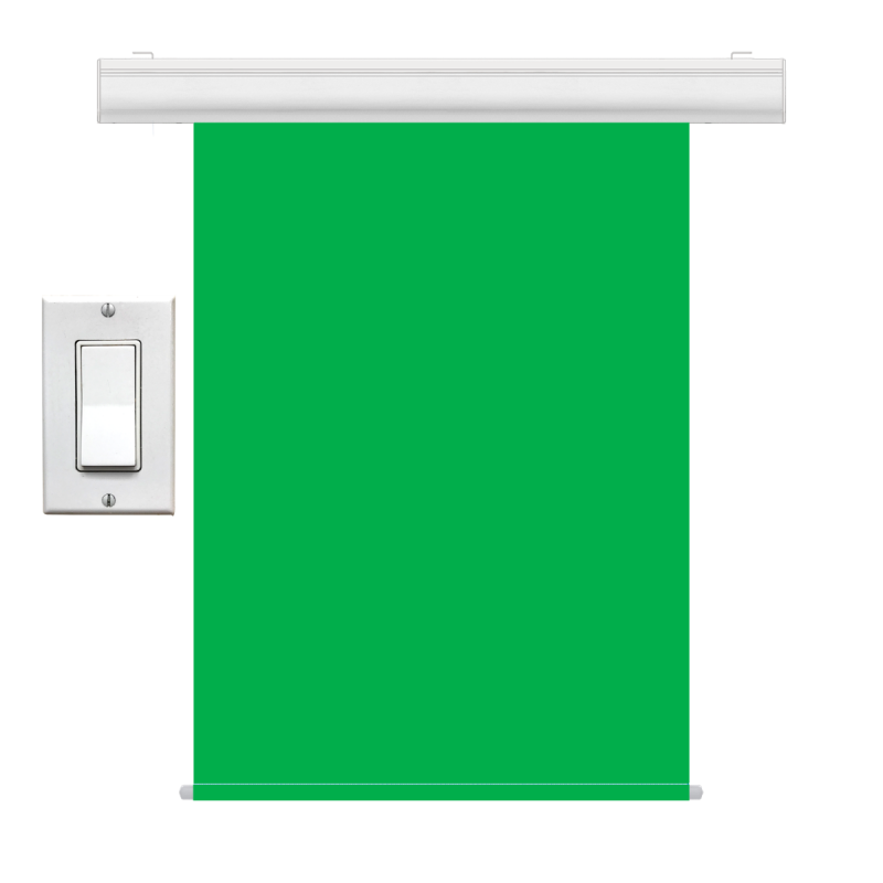 Chroma Key Green Motorized Photo Backdrop 36 x 48 Badgeplus